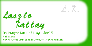 laszlo kallay business card